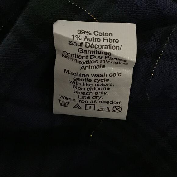 J. Crew The Perfect Shirt Popover Button Up Down Blackwatch Plaid Tunic Top sz L - Picture 7 of 8